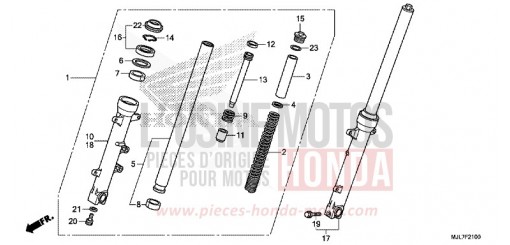 FORCELLA ANTERIORE NC750DE di 2014